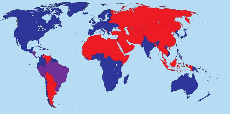 THE GREAT MAP - MAJOR FACTIONS OF WW3